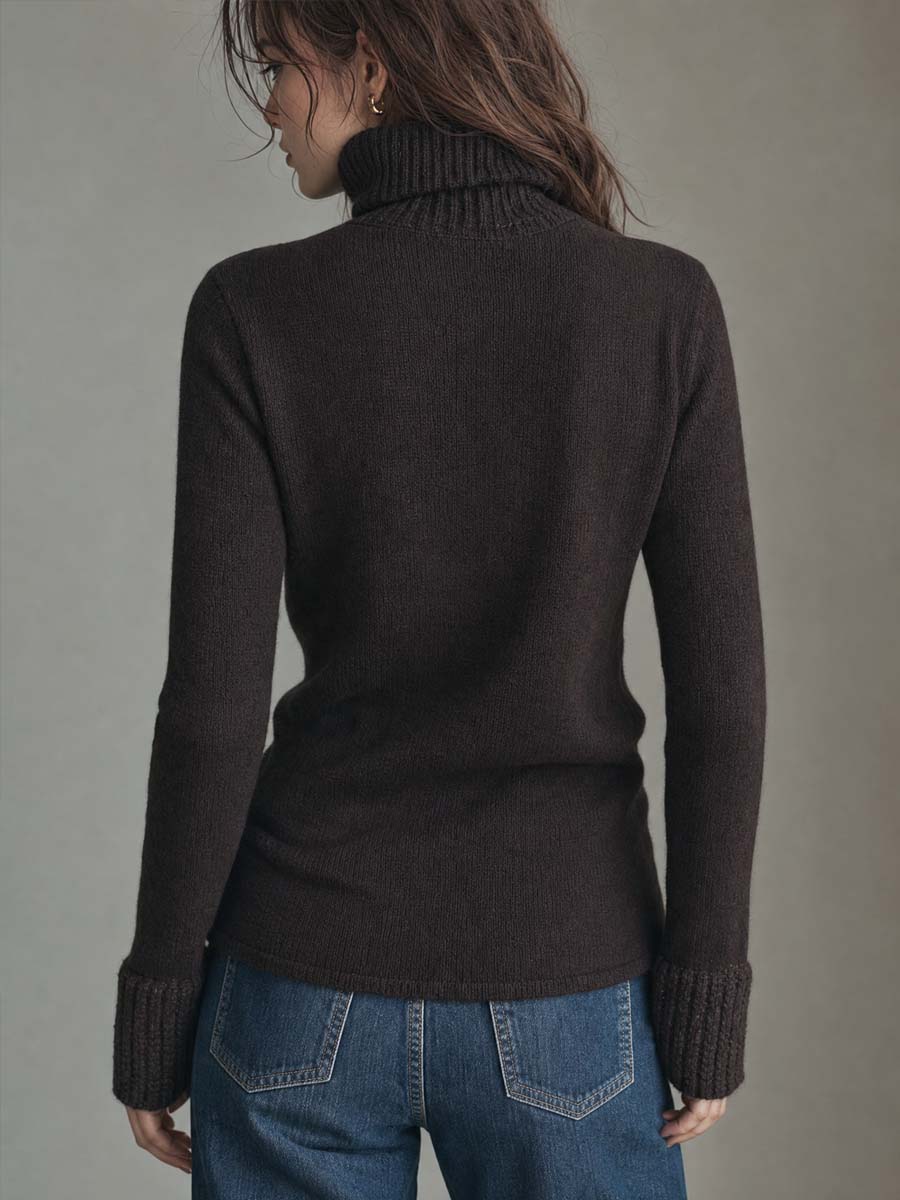 Maglione Donna in Maglia con Motivo Floreale Effetto Pittura