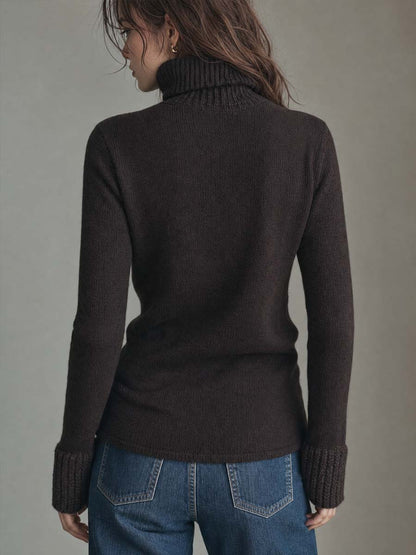 Maglione Donna in Maglia con Motivo Floreale Effetto Pittura