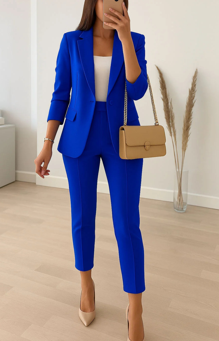 Completo Donna Sartoriale con Blazer e Pantaloni a Sigaretta