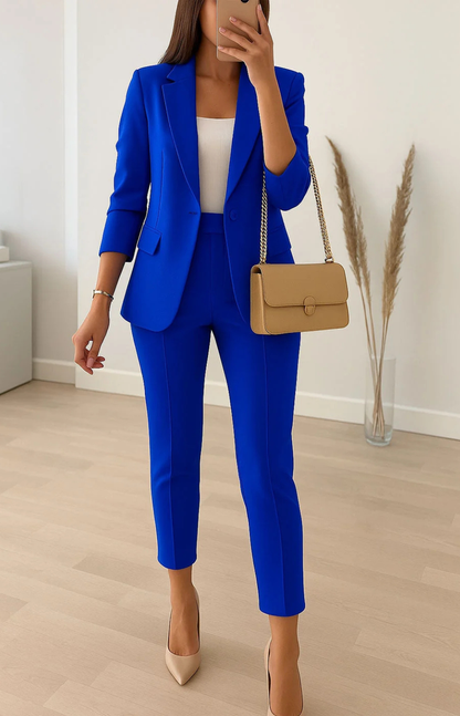 Completo Donna Sartoriale con Blazer e Pantaloni a Sigaretta