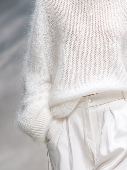 Maglione donna girocollo in maglia morbida a vestibilità comoda