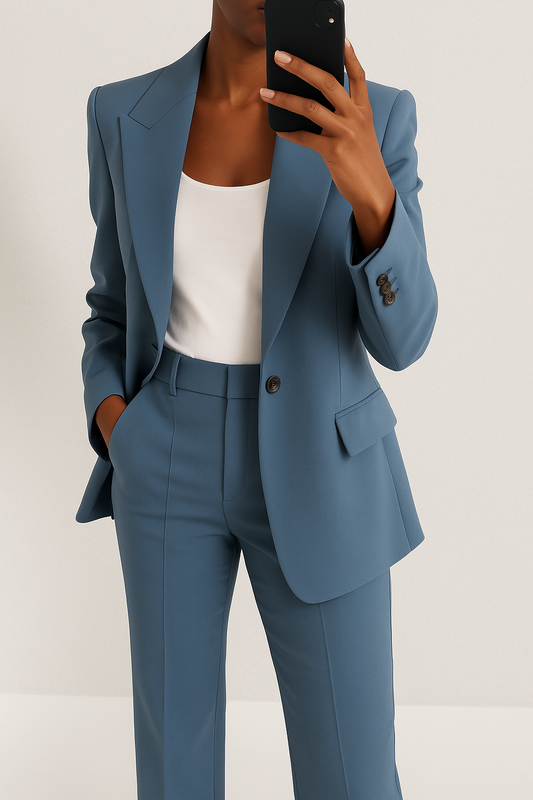 Completo Donna Classico con Blazer e Pantaloni Palazzo