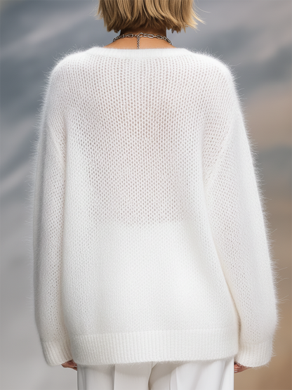 Maglione donna girocollo in maglia morbida a vestibilità comoda