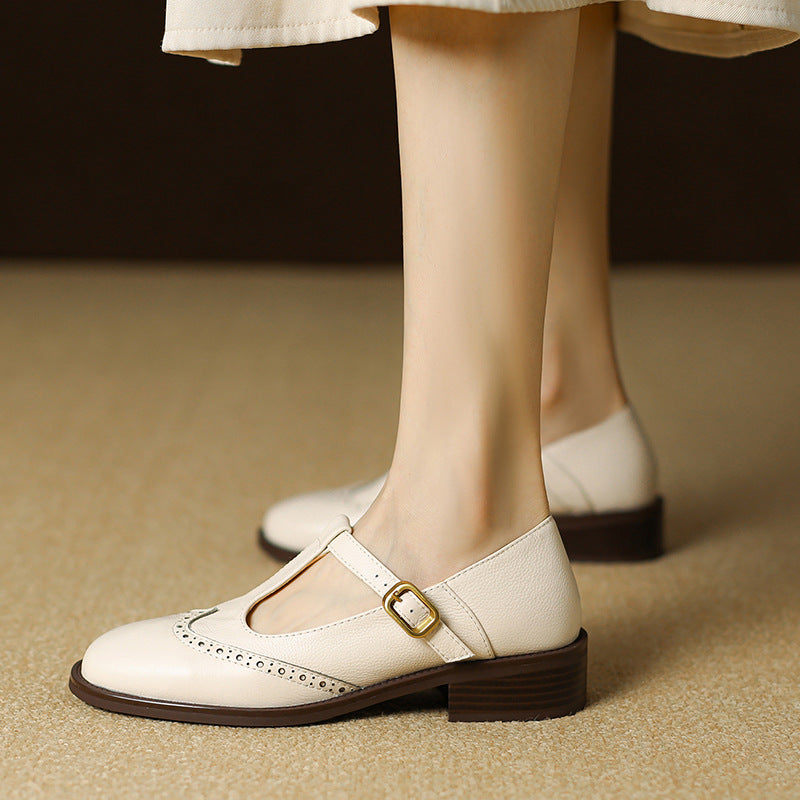 Scarpe Mary Jane Donna con Cinturino e Tacco Basso