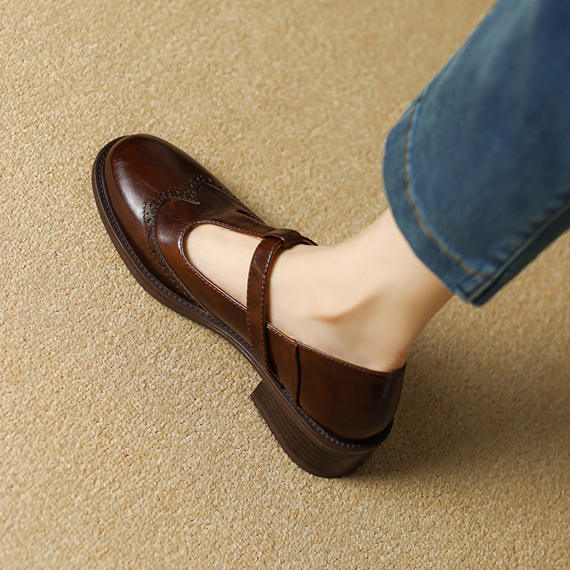 Scarpe Mary Jane Donna con Cinturino e Tacco Basso