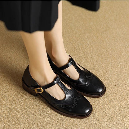 Scarpe Mary Jane Donna con Cinturino e Tacco Basso
