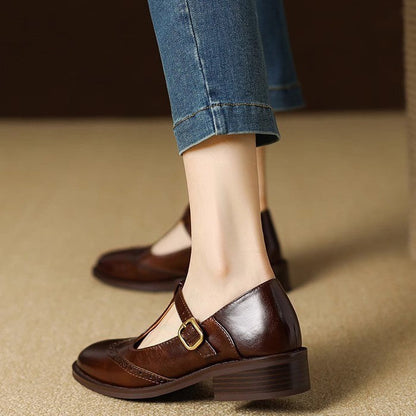 Scarpe Mary Jane Donna con Cinturino e Tacco Basso
