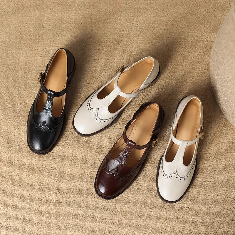 Scarpe Mary Jane Donna con Cinturino e Tacco Basso