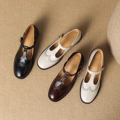 Scarpe Mary Jane Donna con Cinturino e Tacco Basso