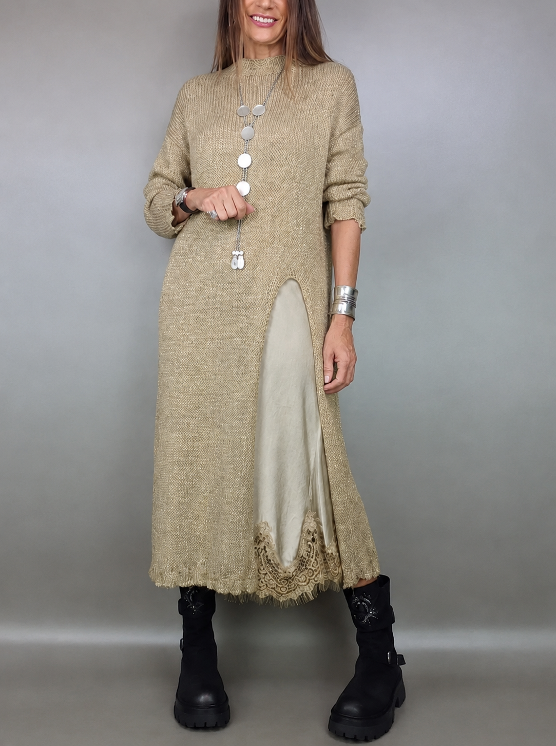 Completo elegante Beige