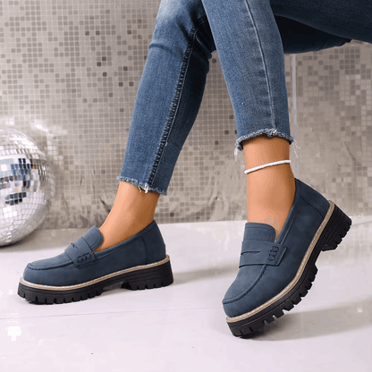 Mocassini Donna con Plateau in Stile College