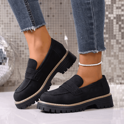 Mocassini Donna con Plateau in Stile College