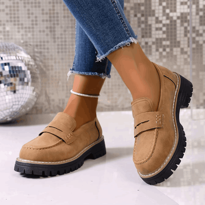 Mocassini Donna con Plateau in Stile College