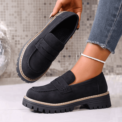 Mocassini Donna con Plateau in Stile College