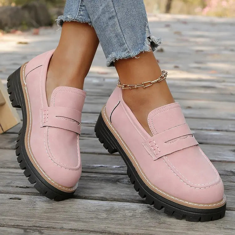 Mocassini Donna con Plateau in Stile College