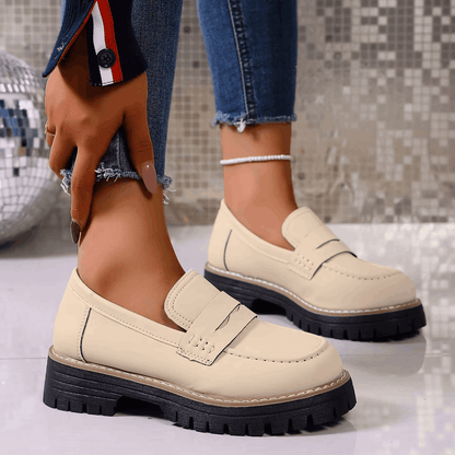 Mocassini Donna con Plateau in Stile College