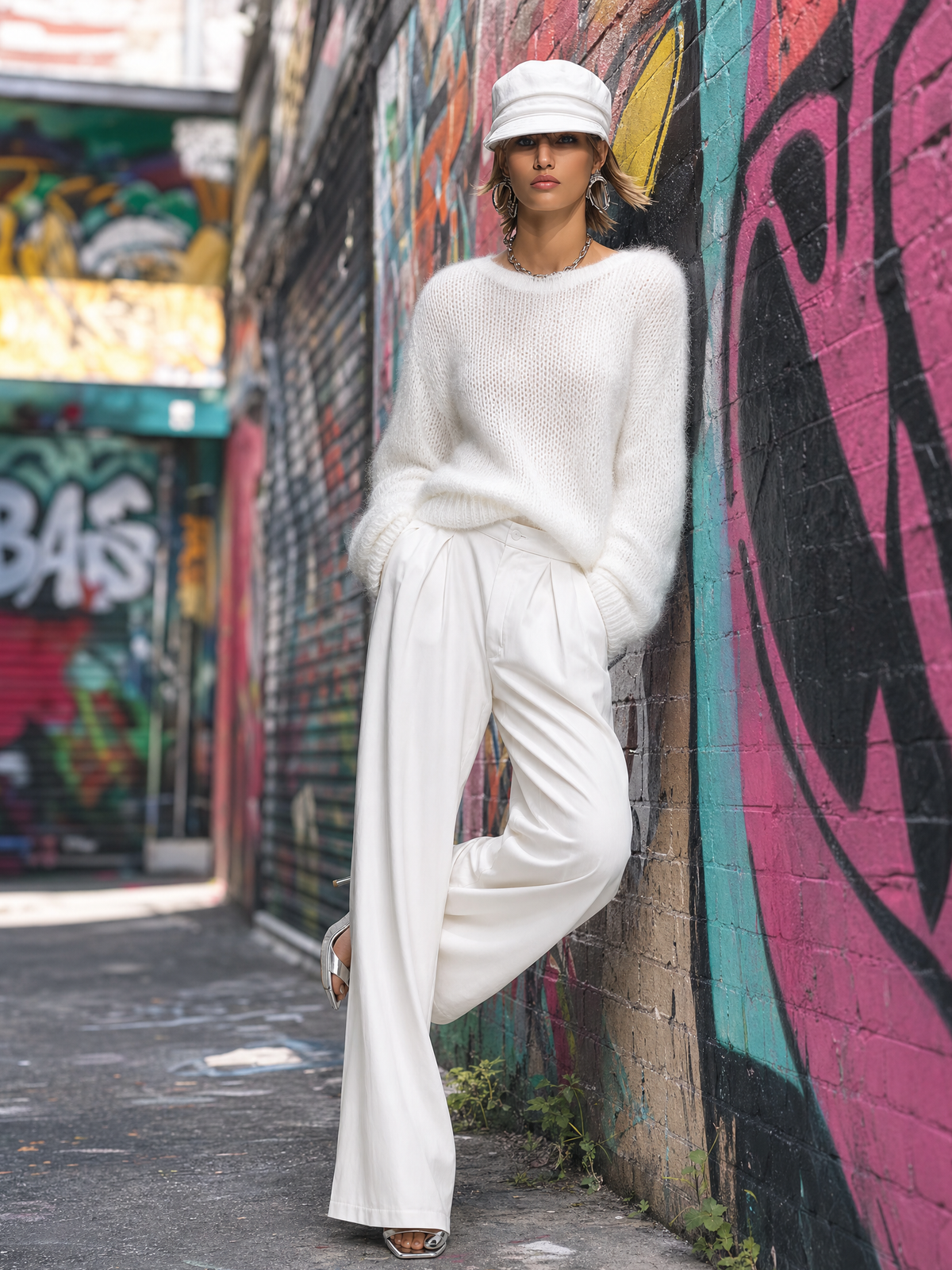 Maglione donna girocollo in maglia morbida a vestibilità comoda